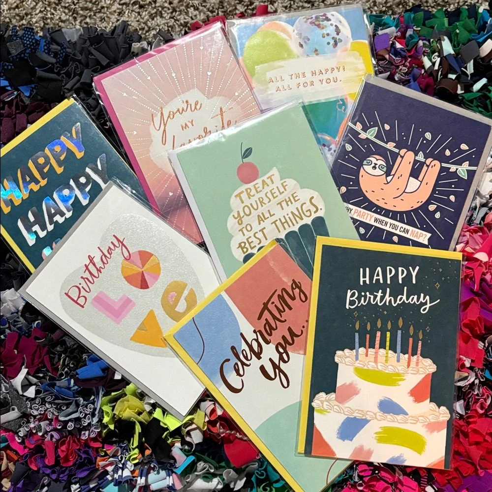 🆕American Greetings Birthday Cards, Bundle Of 8